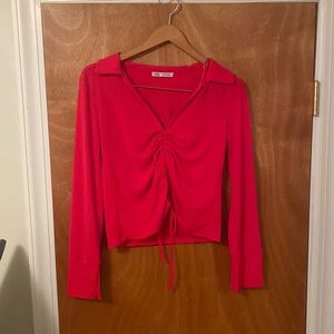 NWT Zara Collared Long Sleeve Top/Small/Unable to Return